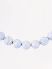 Blue Agate Necklace Baby Blue/Silver