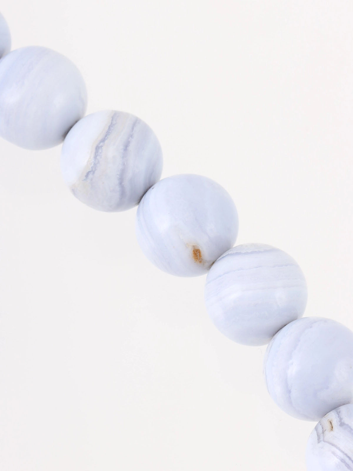 Blue Agate Necklace Baby Blue/Silver