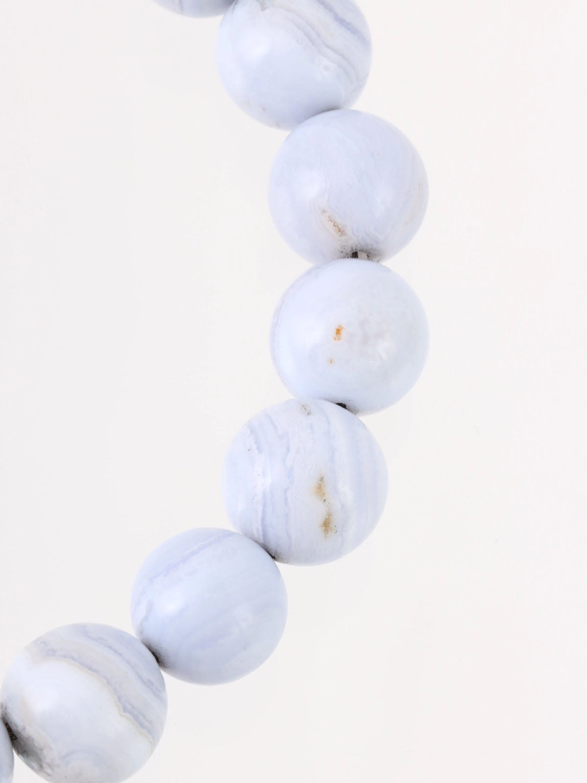 Blue Agate Necklace Baby Blue/Silver