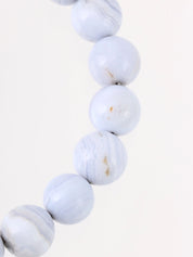Blue Agate Necklace Baby Blue/Silver