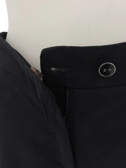 ウールロングパンツ　ブラック