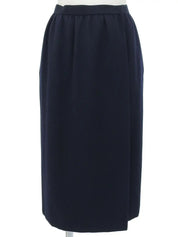 Navy wool round button set-up