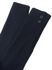 Navy wool round button set-up
