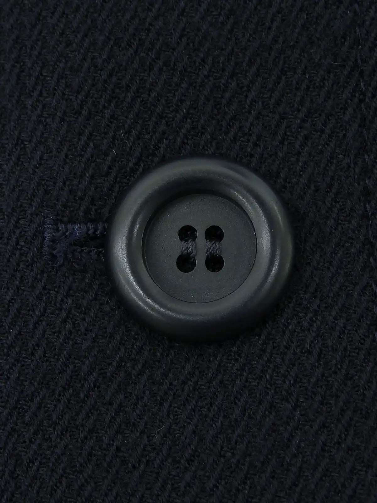 Navy wool round button set-up