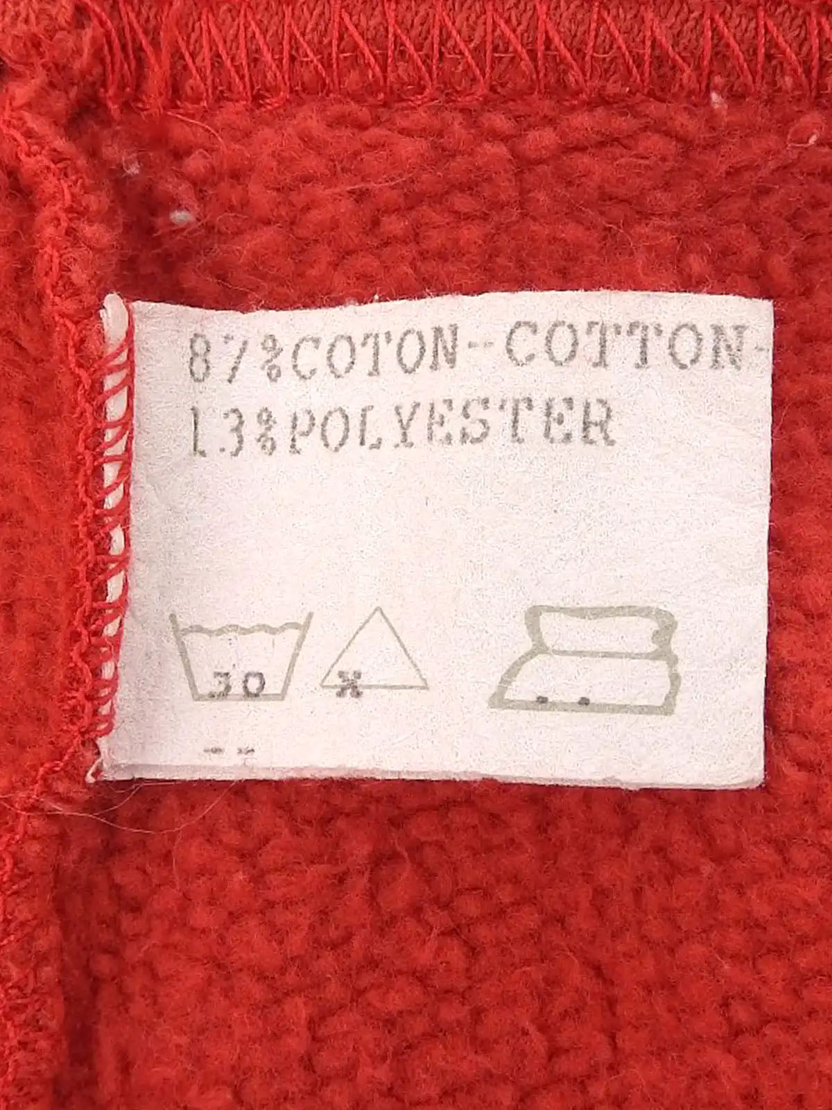 ロゴ刺繍ボトルネックスウェット　レッド