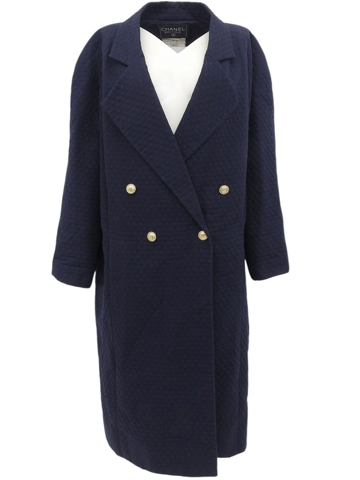 CC Mark Button Long Coat Navy