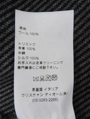ウールレザーコンビニットワンピース　ブラック／グレー