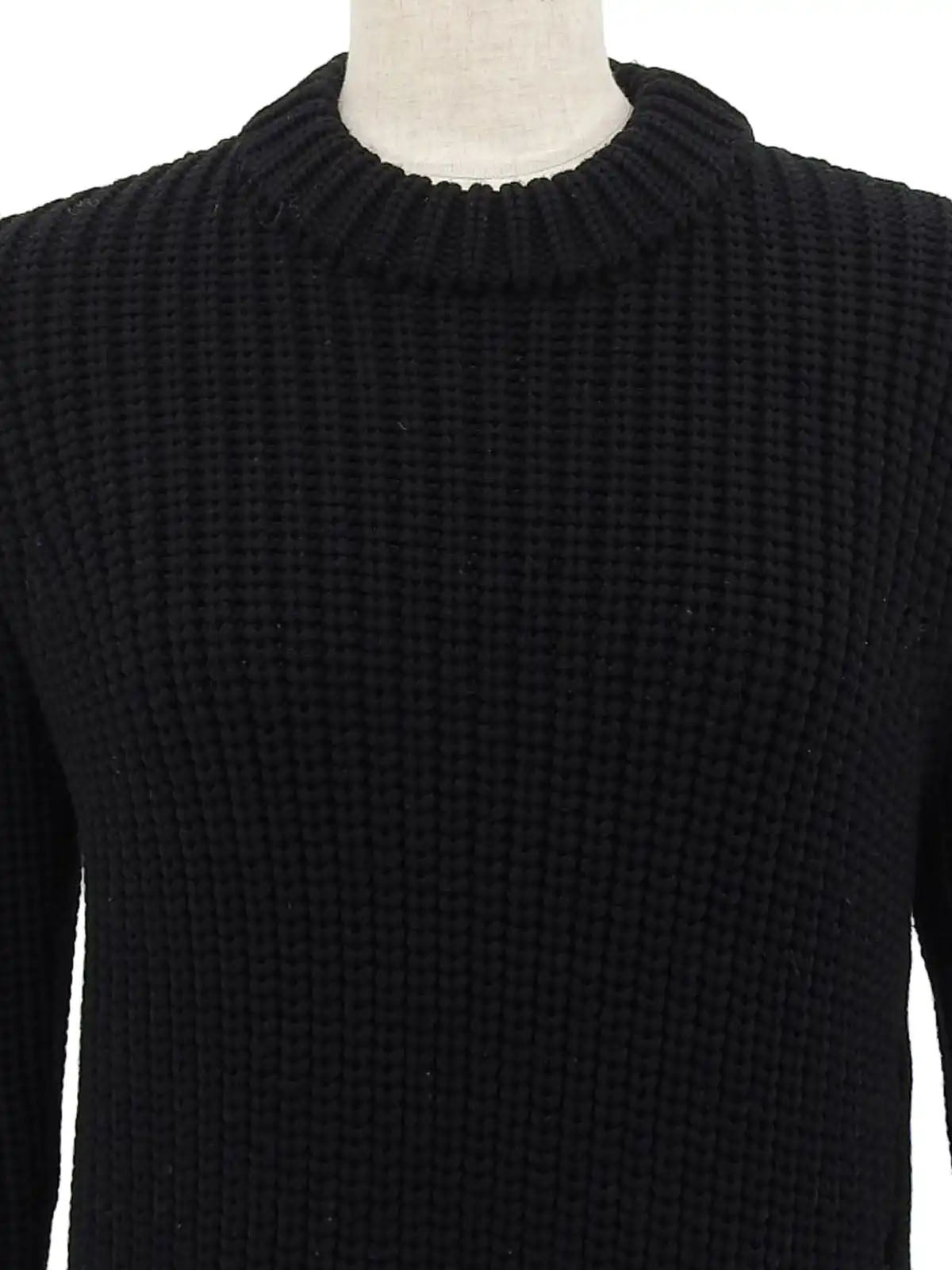 Logo Zip-Up Design Knit Sweater in Black