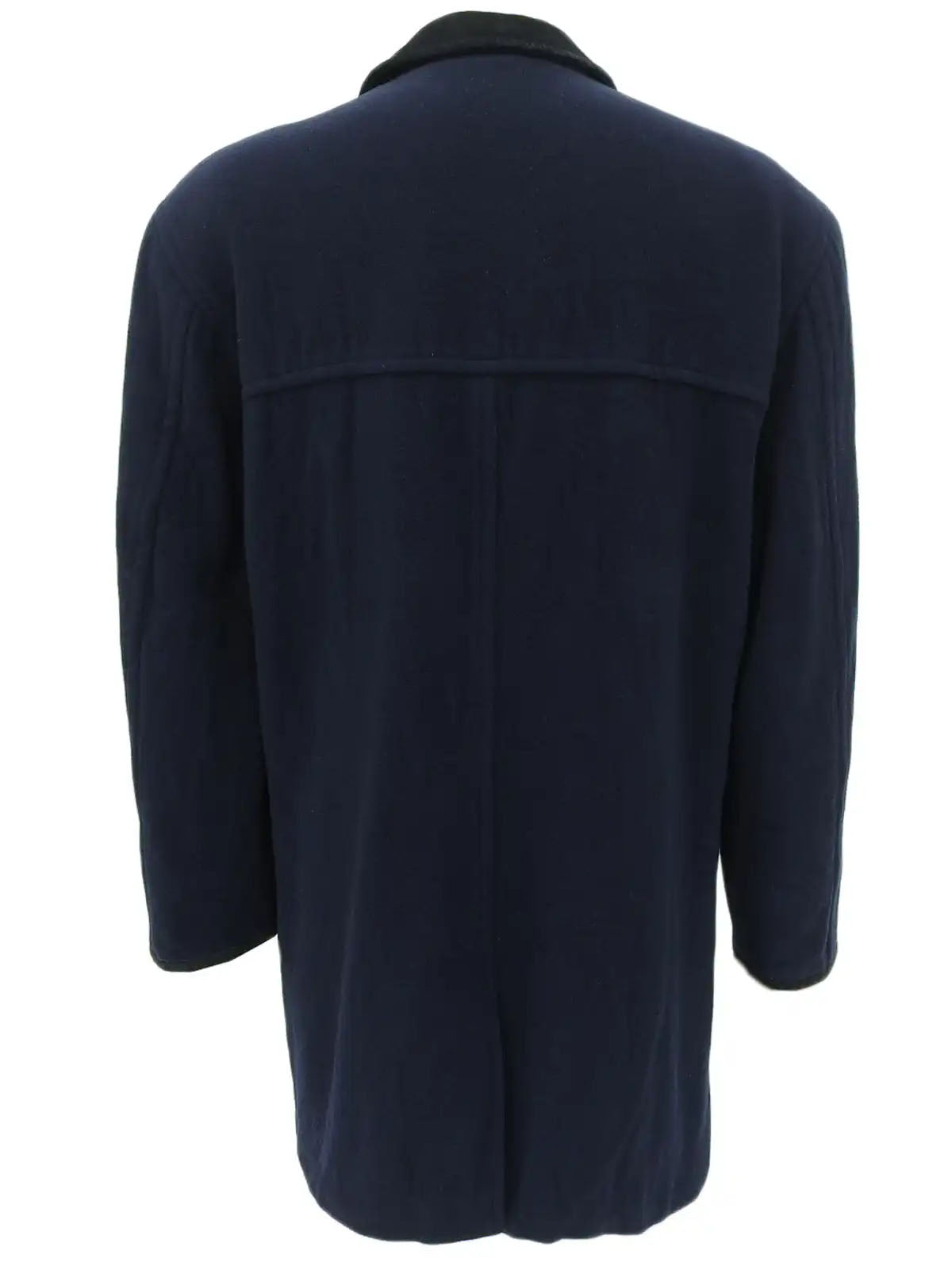 Navy Logo Button Coat