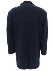 Navy Logo Button Coat