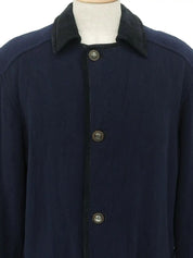 Navy Logo Button Coat
