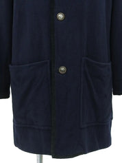 Navy Logo Button Coat