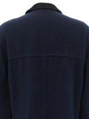 Navy Logo Button Coat