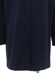 Navy Logo Button Coat