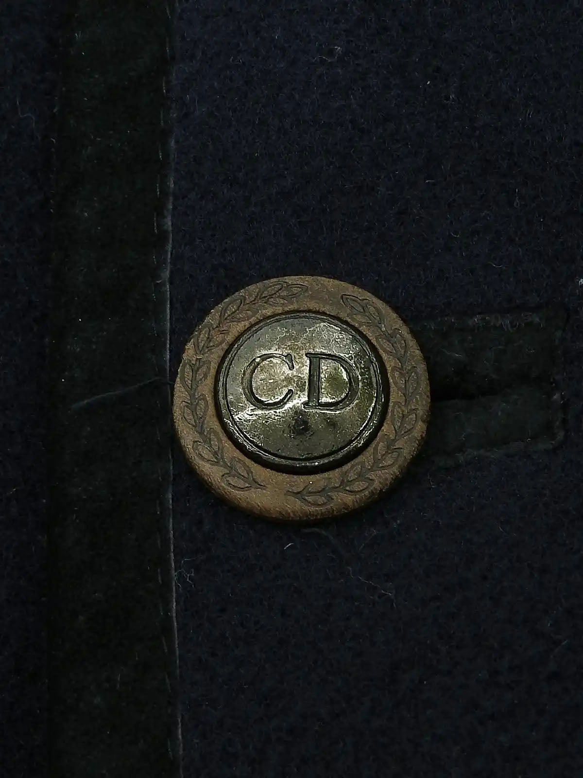 Navy Logo Button Coat