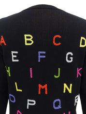 2001 CC Mark Plate Logo Embroidered Knit Sweater Black/Multi