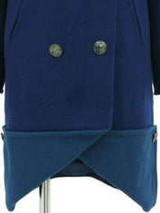 1996 Wool CC Mark Button Coat Blue