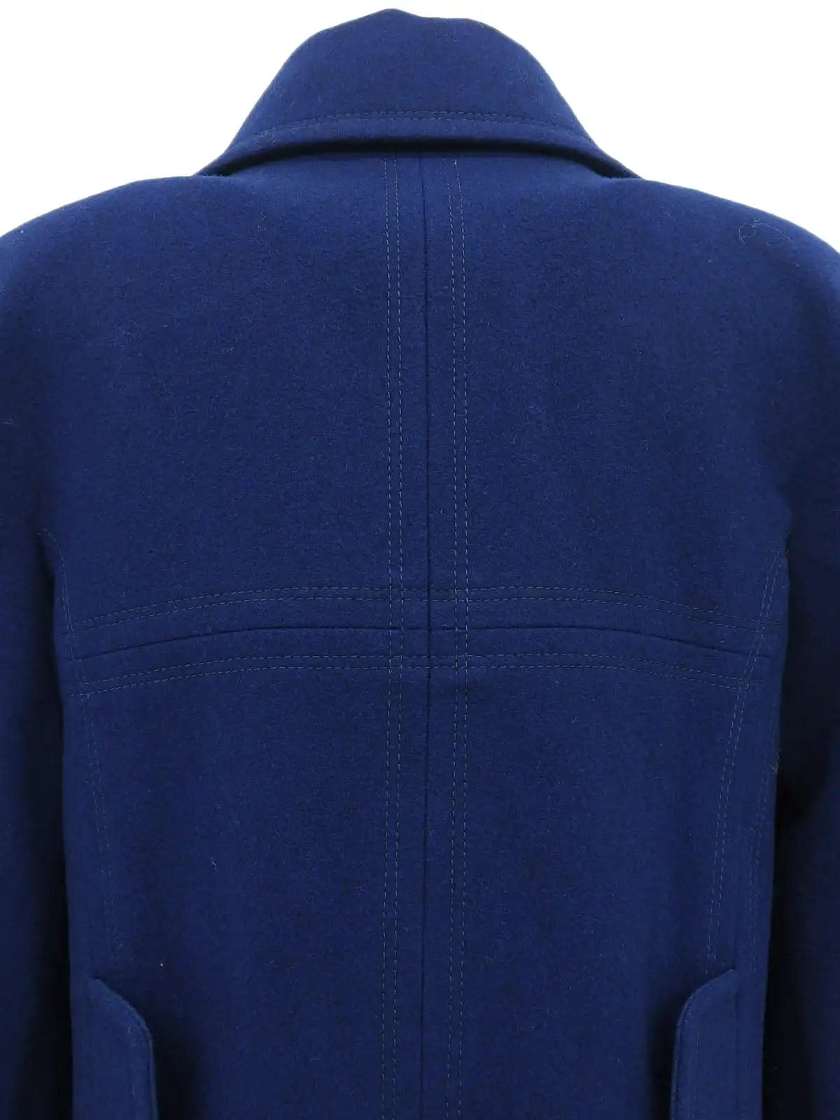 1996 Wool CC Mark Button Coat Blue