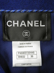 1996 Wool CC Mark Button Coat Blue