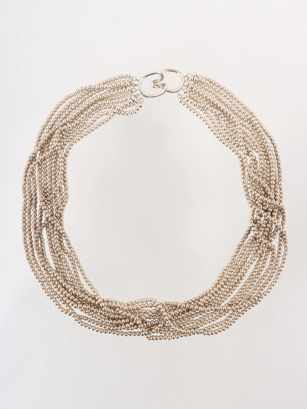 925 10ロウボールチェーンネックレス　シルバー