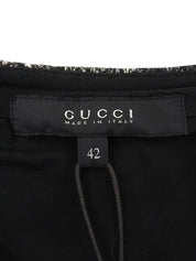 Tweed logo buckle skirt in black/gray