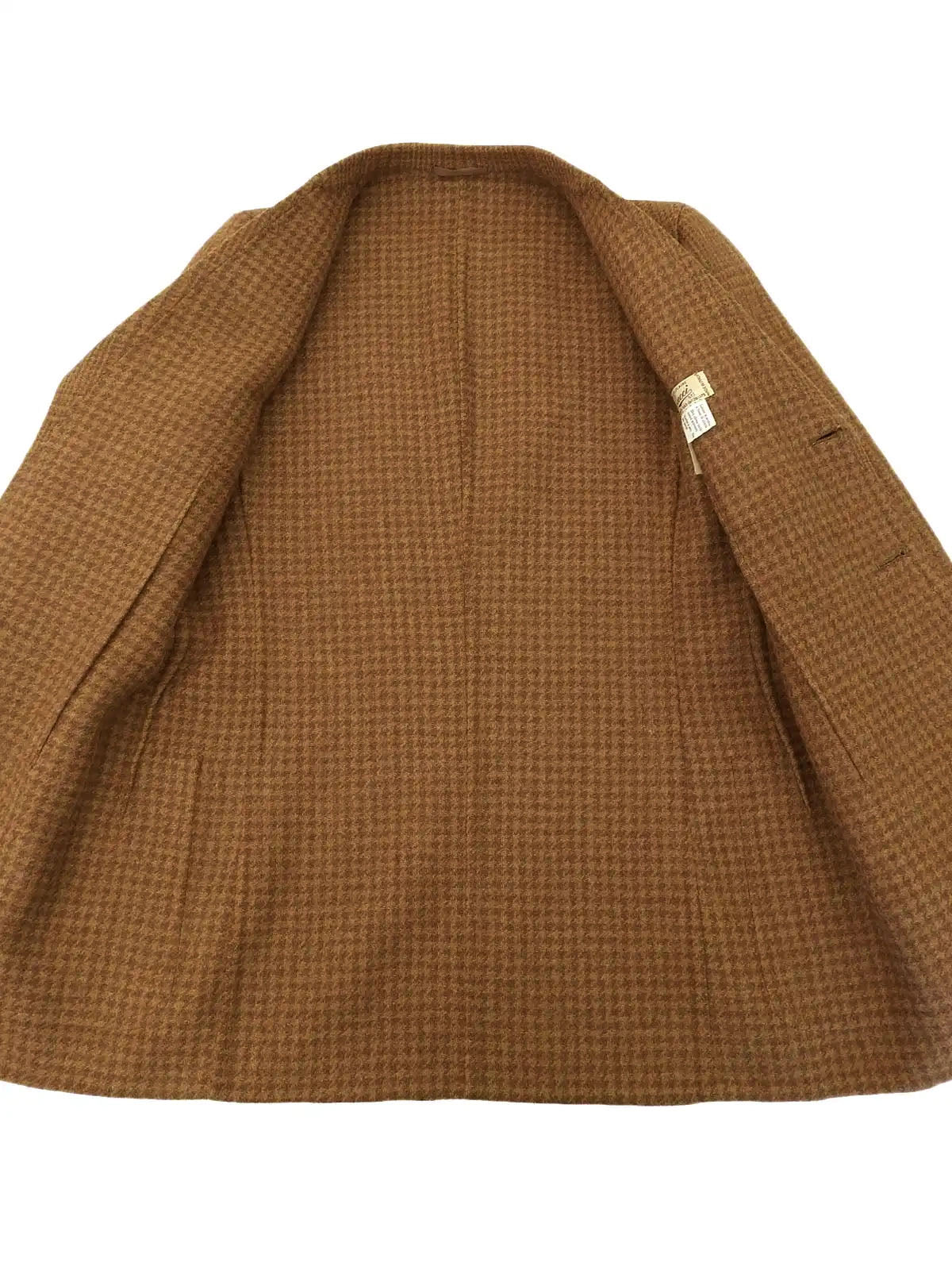 Brown Check Pattern GG Logo Button Jacket