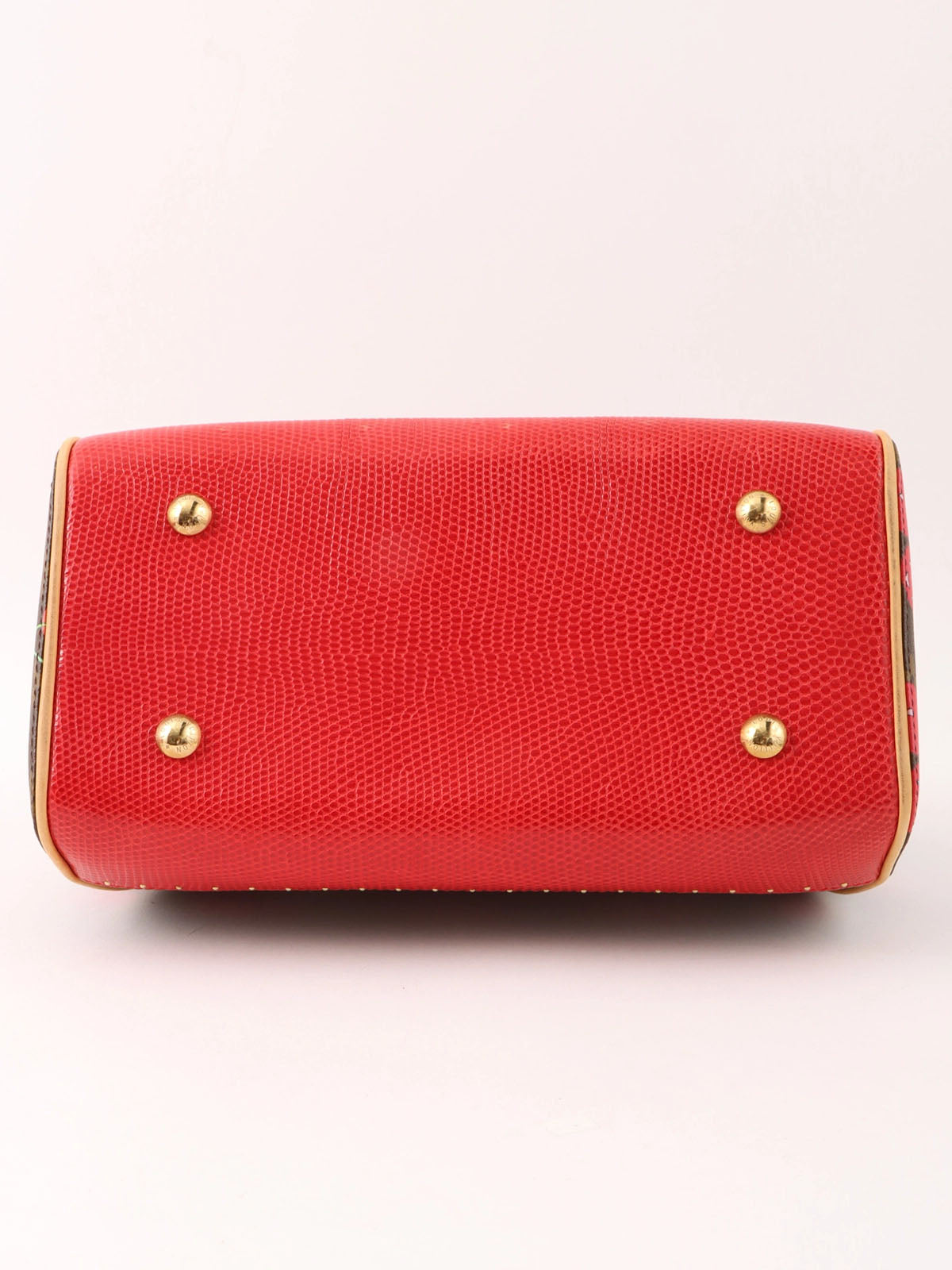 2005 年村上隆合作 Monogram Cherry Sac Fermoir MM 棕色/红色
