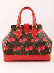 2005 年村上隆合作 Monogram Cherry Sac Fermoir MM 棕色/红色