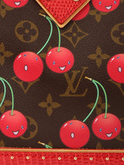 2005 年村上隆合作 Monogram Cherry Sac Fermoir MM 棕色/红色