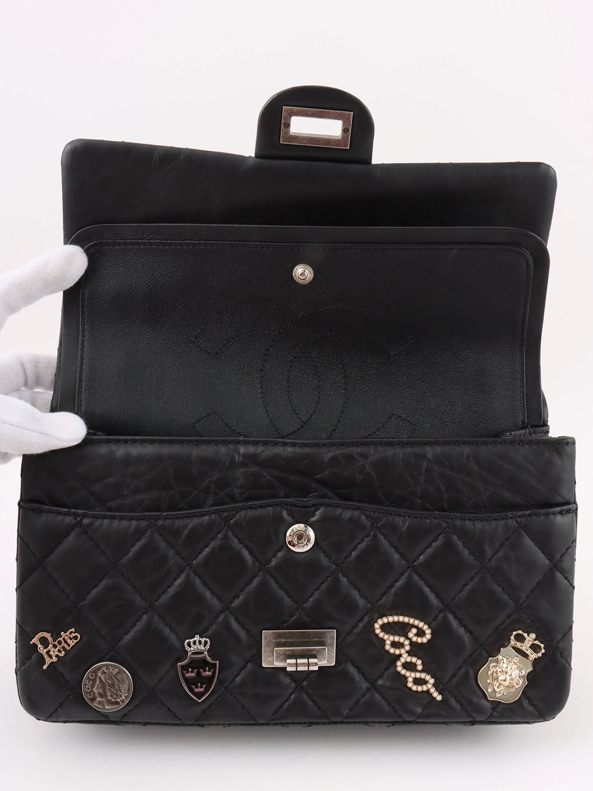 2014 Lucky Charm 2.55 Chain Shoulder Bag, Black