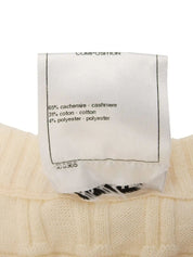 ロゴプレートノースリーブニットトップス アイボリー