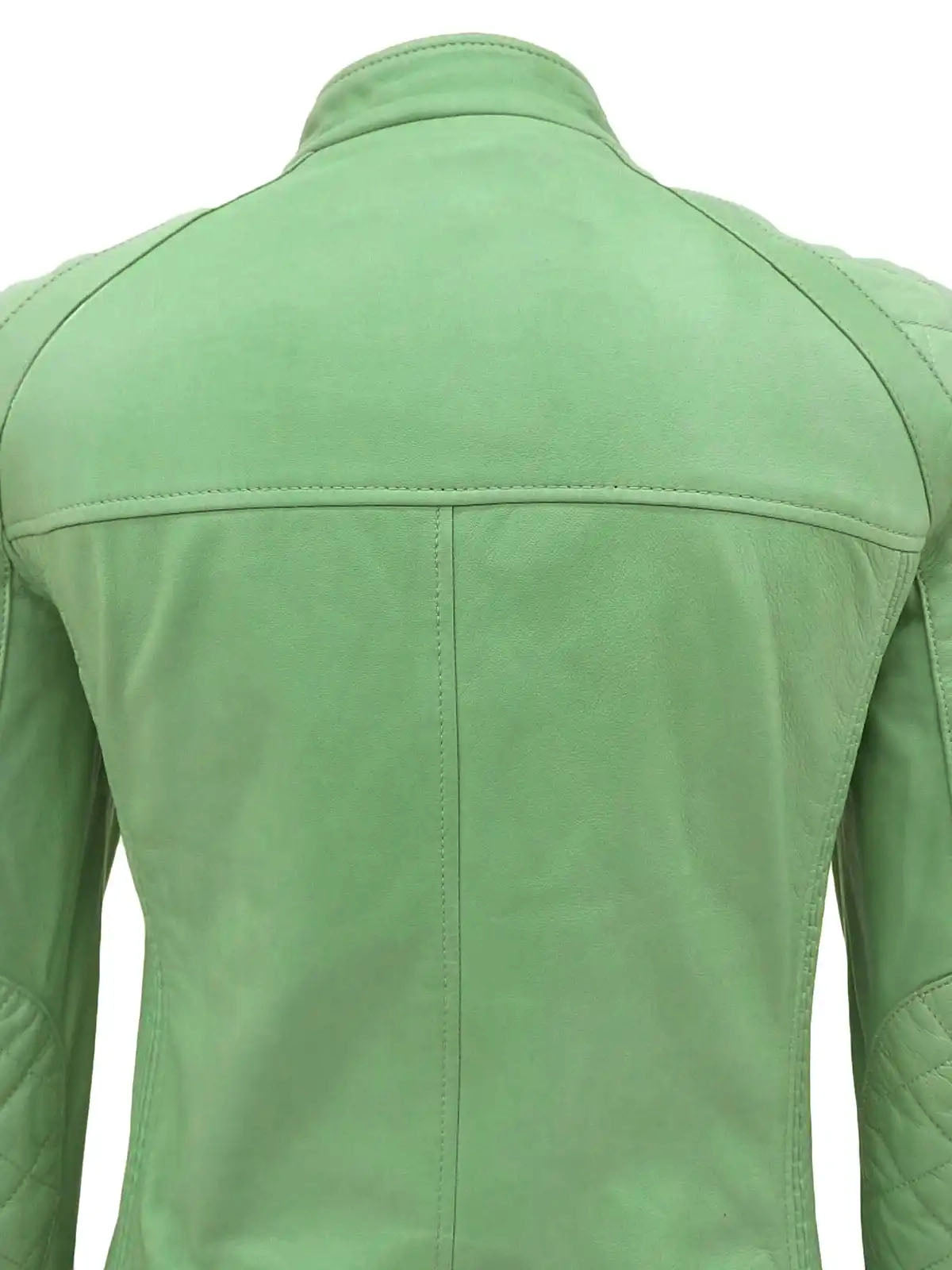 レザーロゴジップアップジャケット ライトグリーン