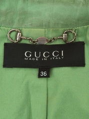 レザーロゴジップアップジャケット ライトグリーン