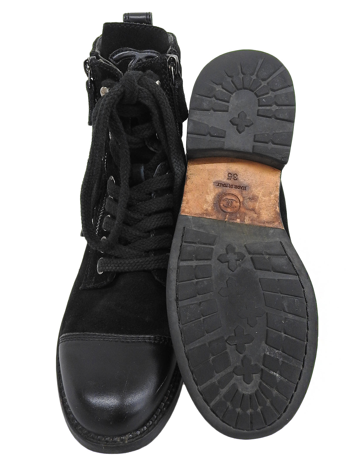 マトラッセショートブーツ ブラック