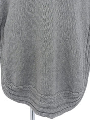 徽标贴布针织斗篷灰色