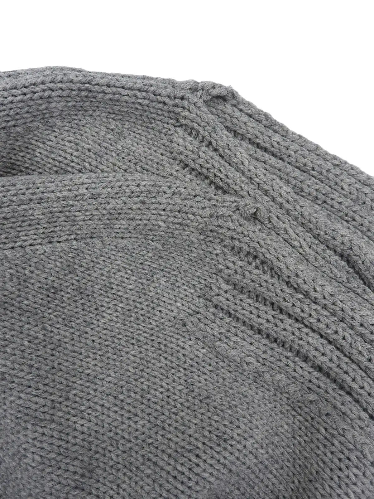 徽标贴布针织斗篷灰色