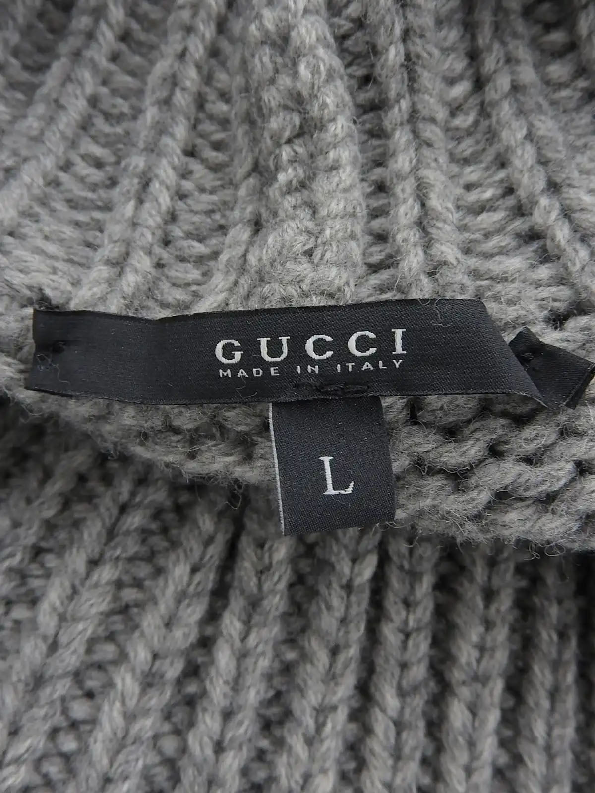 徽标贴布针织斗篷灰色