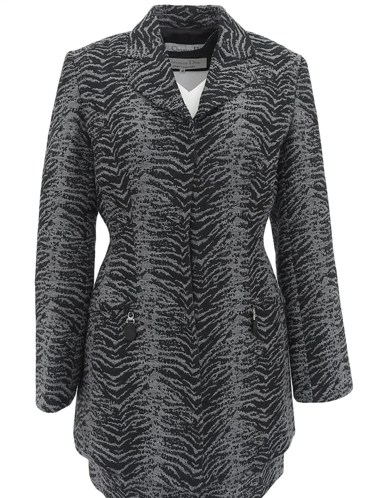 ゼブラパターンアンサンブル ブラック/グレー