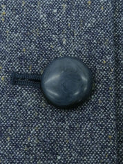 Navy wool stand collar coat