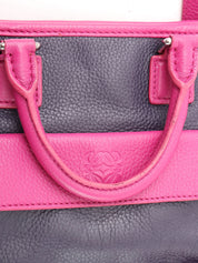 Anagram Cruz 2-way bag in dark purple and fuchsia pink