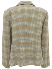 Check pattern jacket in beige/multi