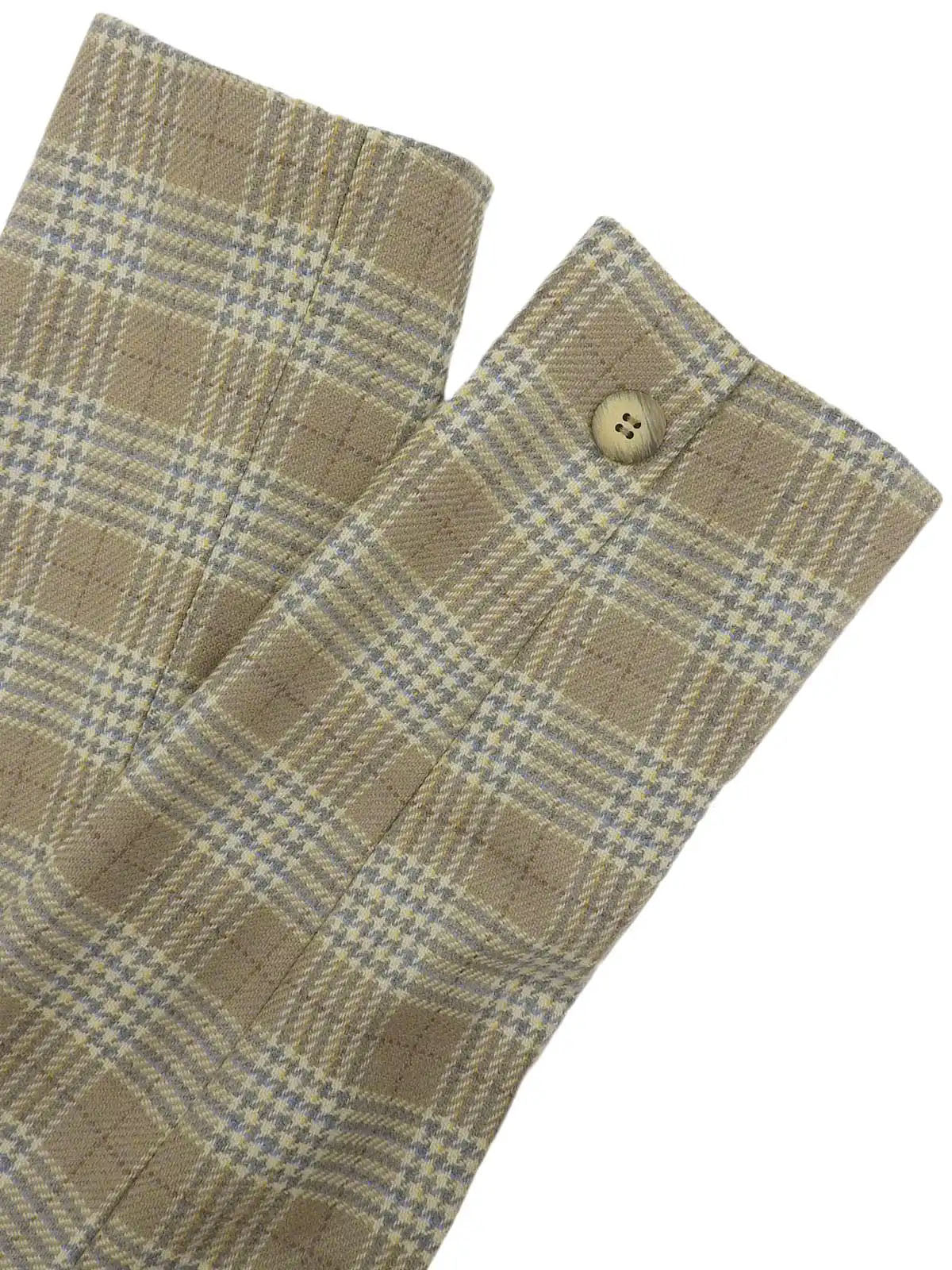 Check pattern jacket in beige/multi