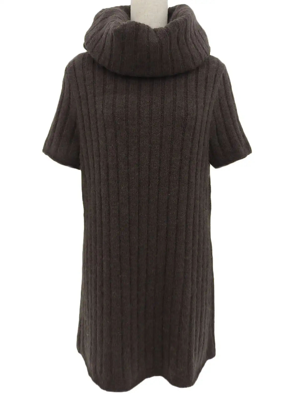 Wool mohair knit set in dark brown