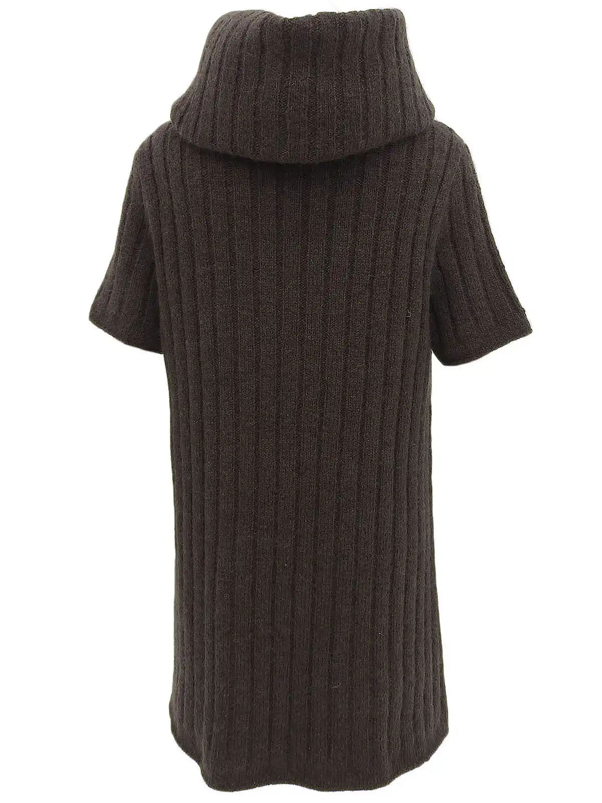 Wool mohair knit set in dark brown