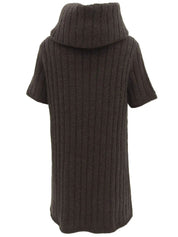 Wool mohair knit set in dark brown
