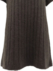 Wool mohair knit set in dark brown