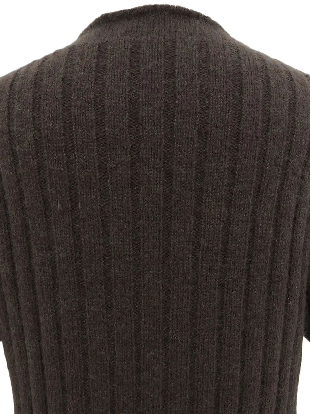 Wool mohair knit set in dark brown
