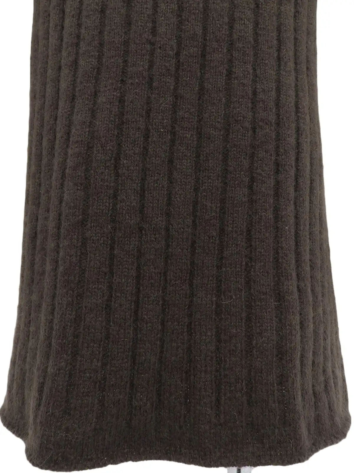 Wool mohair knit set in dark brown