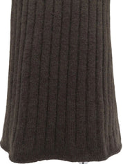 Wool mohair knit set in dark brown