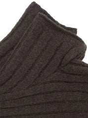 Wool mohair knit set in dark brown